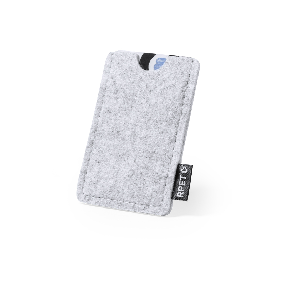 Tarjetero personalizado Habirok de fieltro RPET eco-tendencia - Tecnología - Regalo Promocional Personalizado