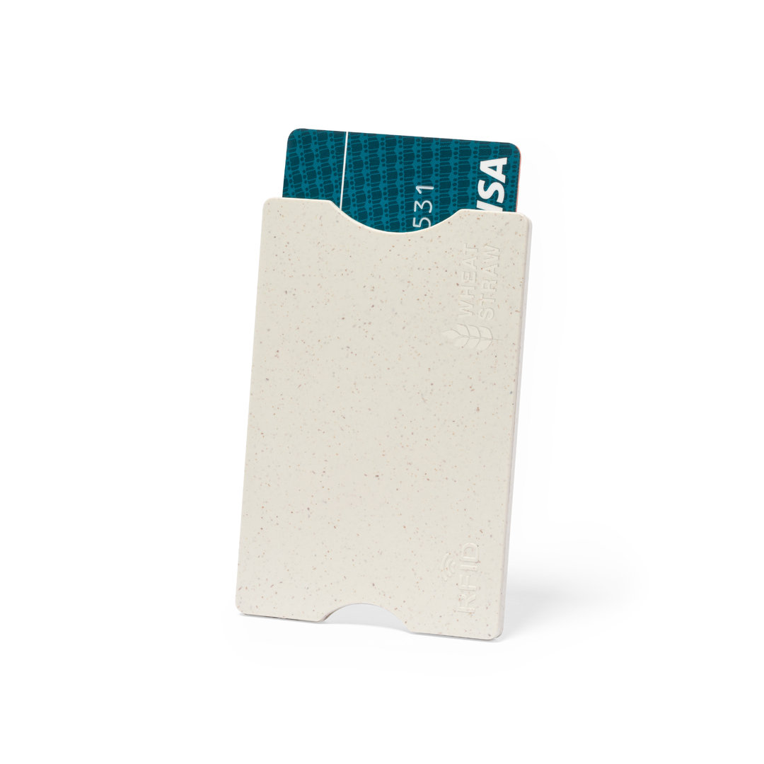 Tarjetero de caña de trigo con RFID personalizado Buguet - Tecnología - Regalo Promocional Personalizado - vista alternativa