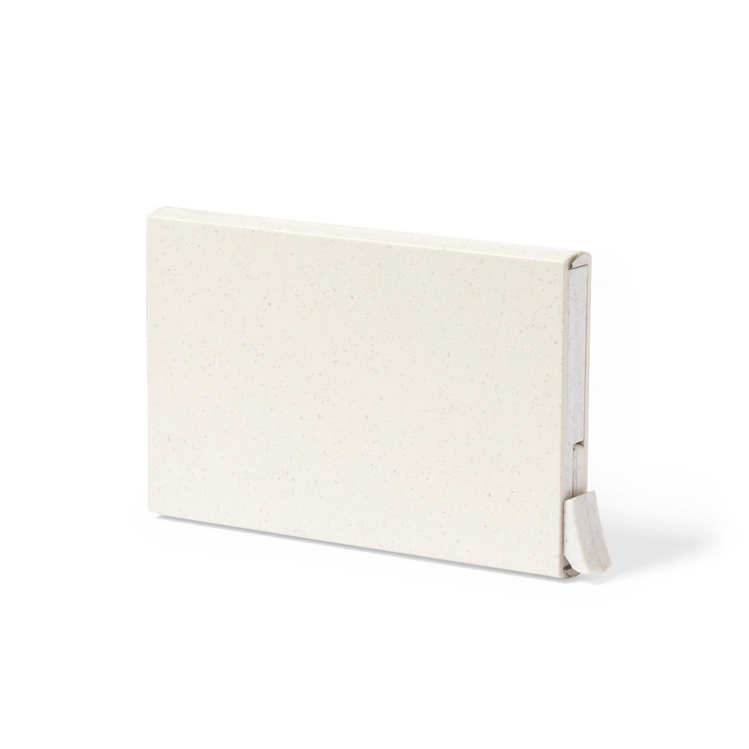 Tarjetero personalizado Faxol de caña de trigo con mecanismo deslizante