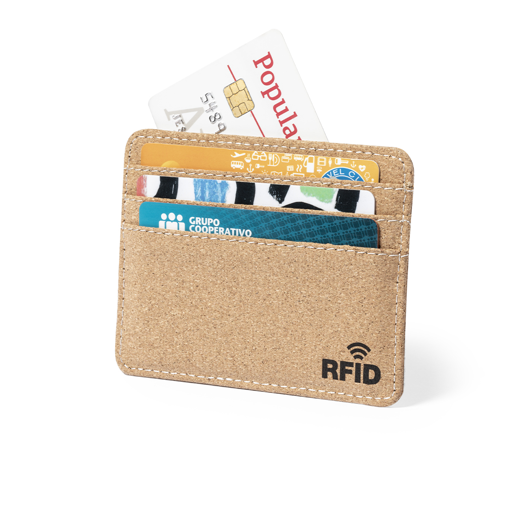 Tarjetero personalizado Reylox de corcho natural con tecnología RFID - Tecnología - Regalo Promocional Personalizado