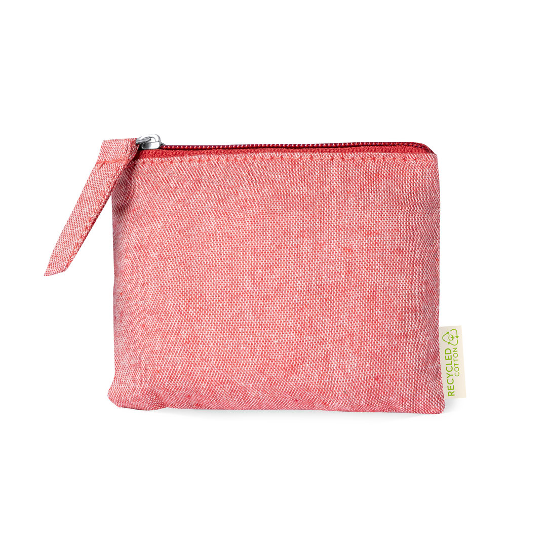 Monedero personalizado Fontix de algodón reciclado 100% certificado GRS