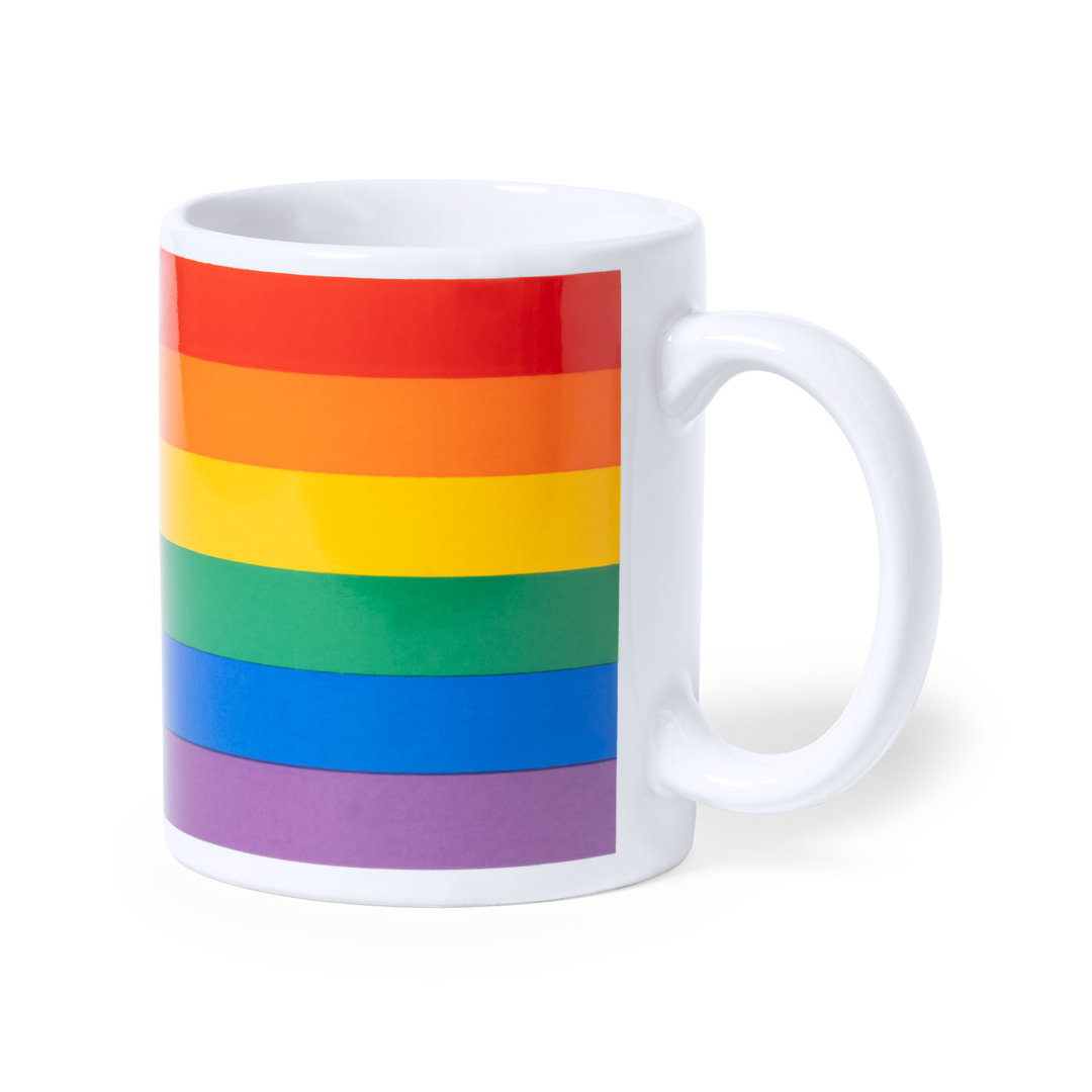 Taza de cerámica personalizada Mercurik Rainbow de 370ml - Tazas y vasos personalizados - Regalo Promocional Personalizado - vista alternativa