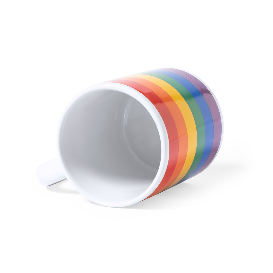 Taza de cerámica personalizada Mercurik Rainbow de 370ml - Tazas y vasos personalizados - Regalo Promocional Personalizado - imagen 3