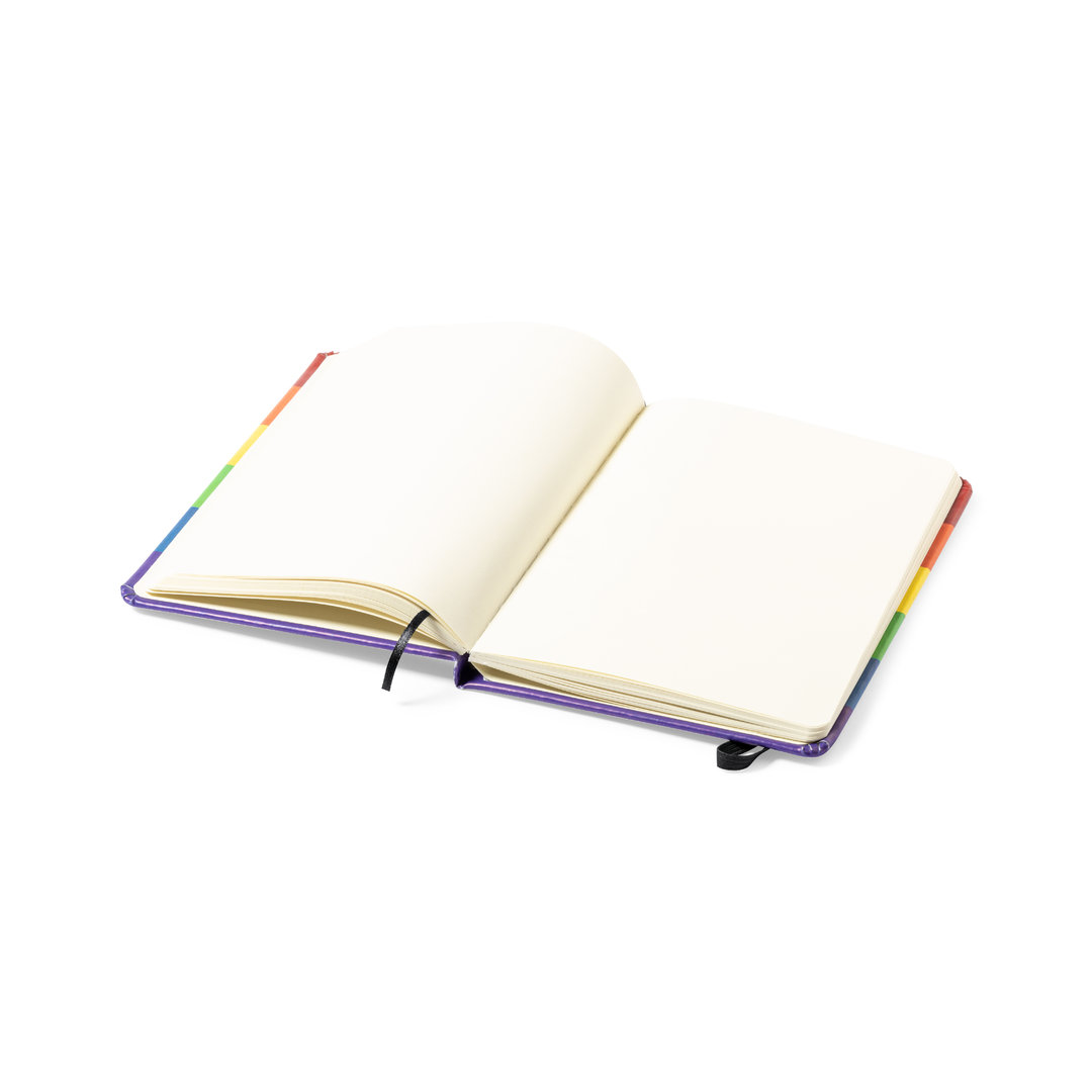 Bloc de notas personalizado Locomix Rainbow multicolor en polipiel con 100 hojas - Oficina - Regalo Promocional Personalizado - vista alternativa