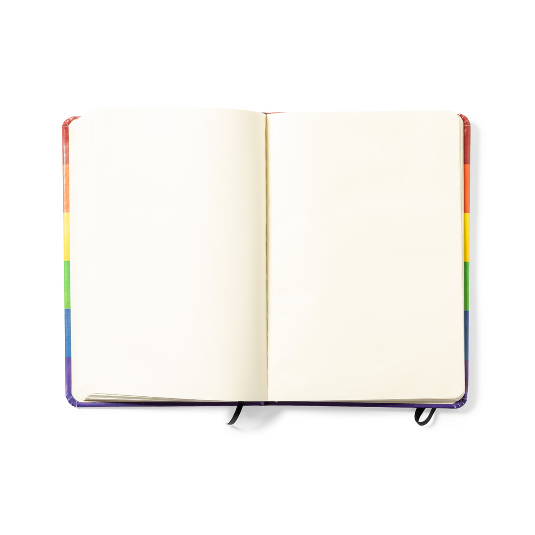 Bloc de notas personalizado Locomix Rainbow multicolor en polipiel con 100 hojas - Oficina - Regalo Promocional Personalizado - imagen 3