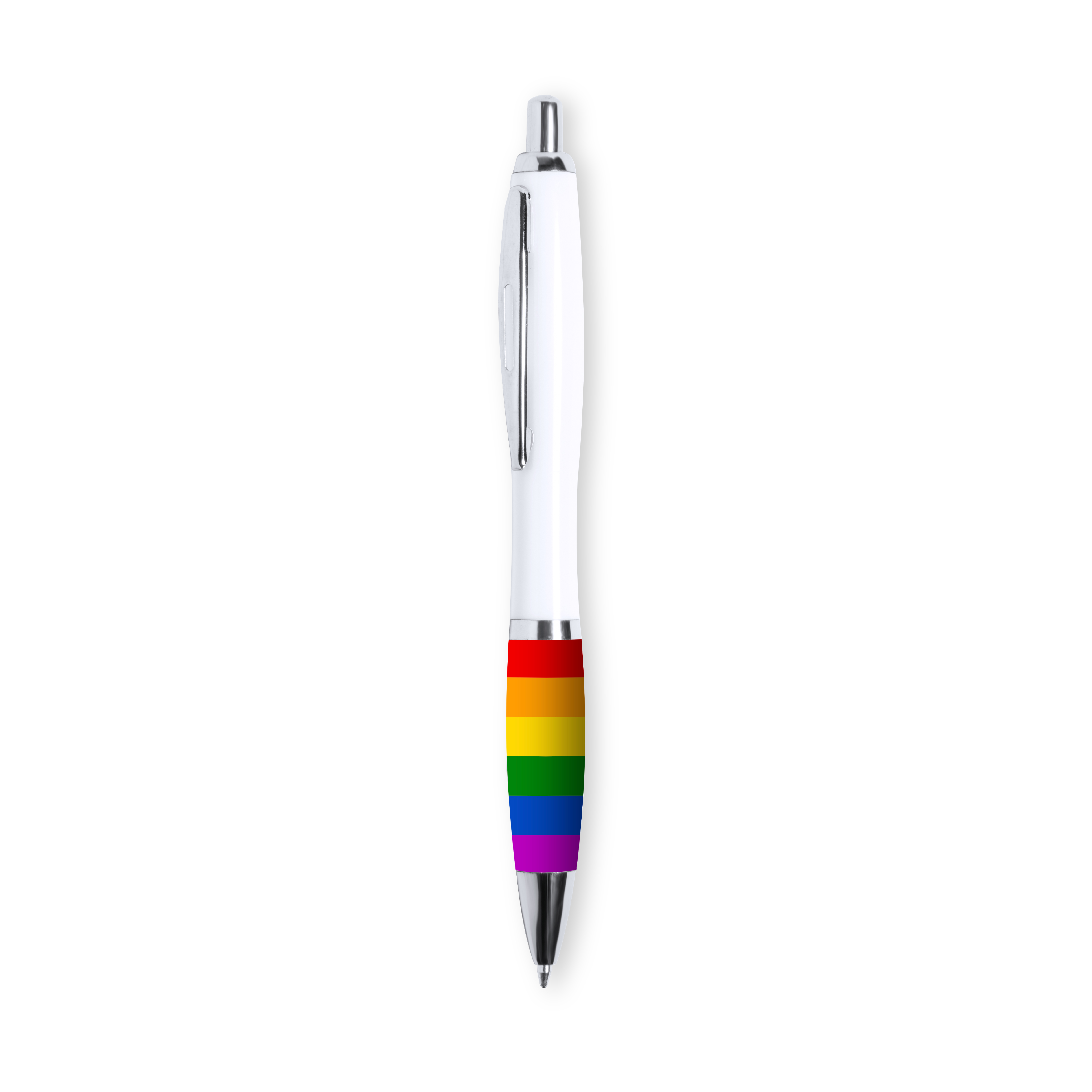 Bolígrafo personalizado Rainbow Poison multicolor con empuñadura arcoíris