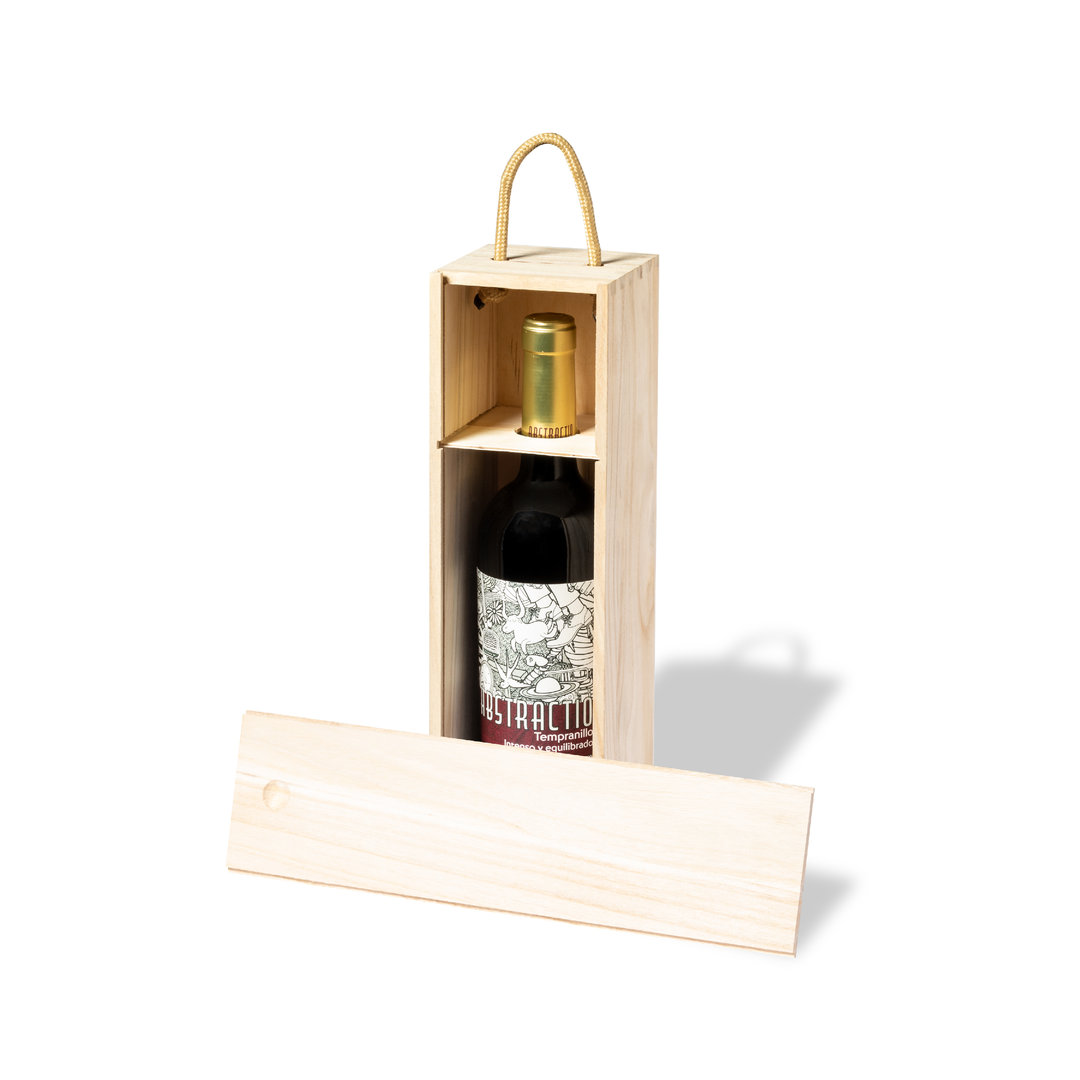 Caja de presentación personalizada Grimbur para 1 botella de Paulownia - Packaging - Cajas - Regalo Promocional Personalizado - vista alternativa