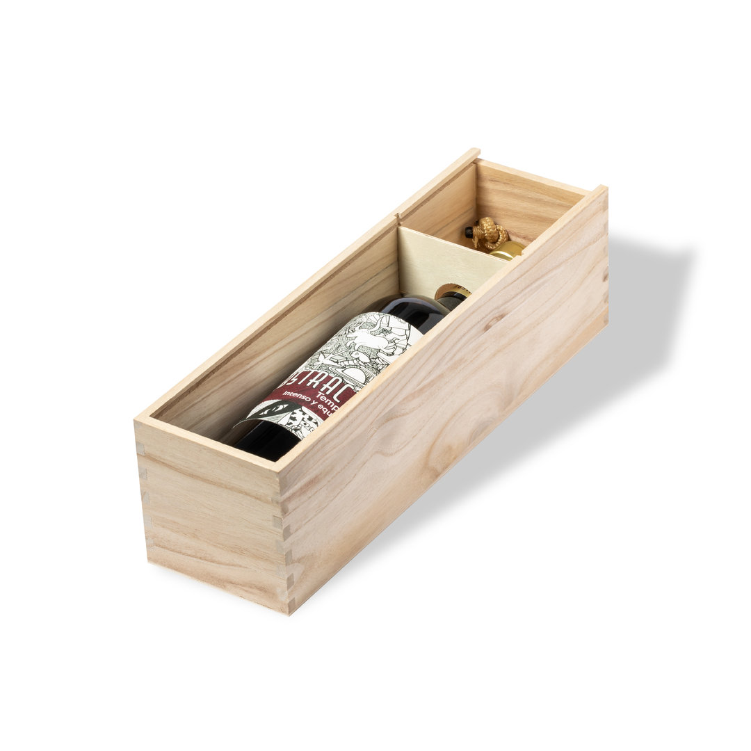 Caja de presentación personalizada Grimbur para 1 botella de Paulownia - Packaging - Cajas - Regalo Promocional Personalizado - imagen 3