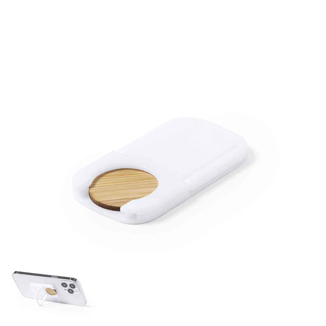 Soporte personalizado Farty multifunción con moneda carro y bambú - Tecnología - Regalo Promocional Personalizado