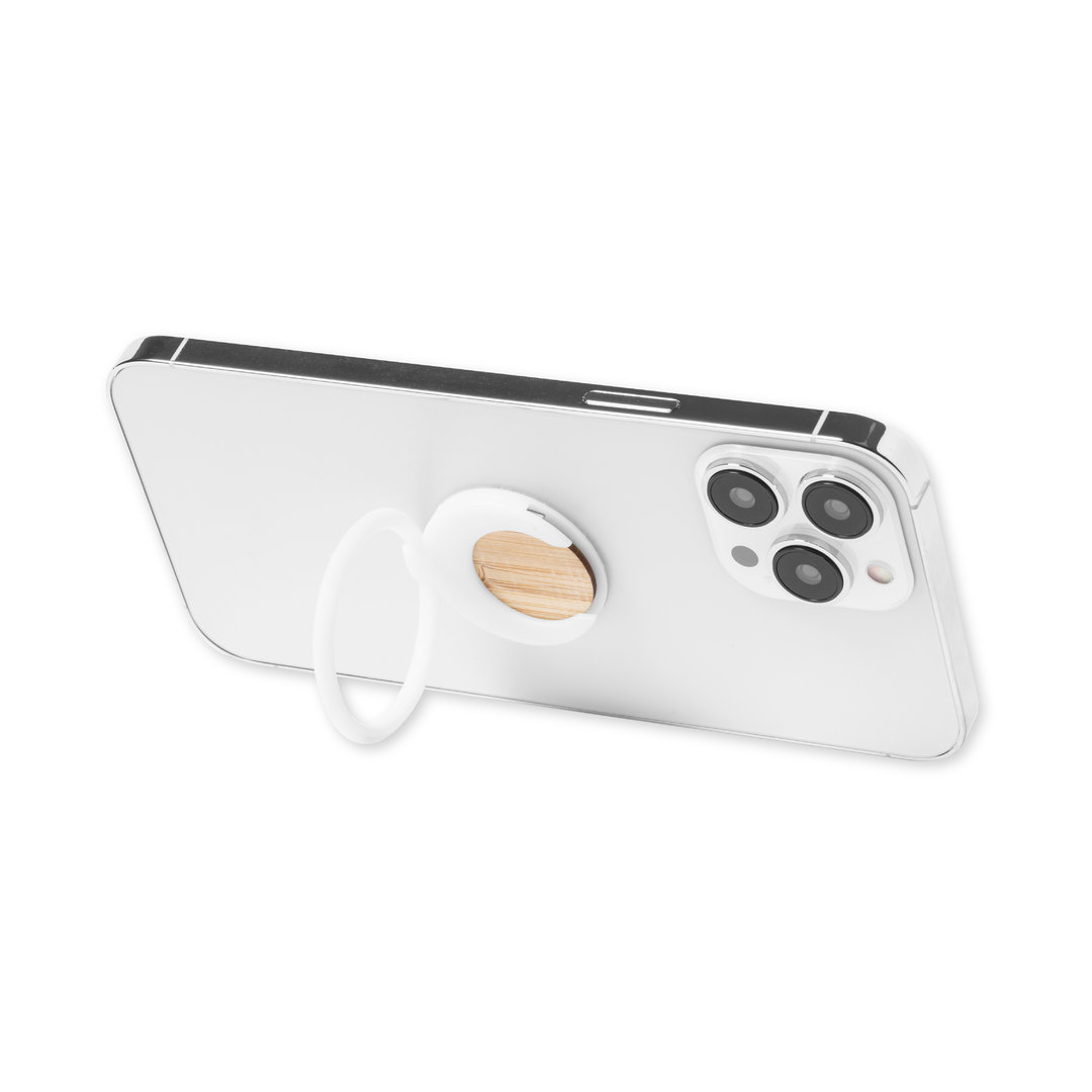 Soporte multifunción para smartphone personalizado Pashel de ABS y bambú - Tecnología - Regalo Promocional Personalizado - imagen 3