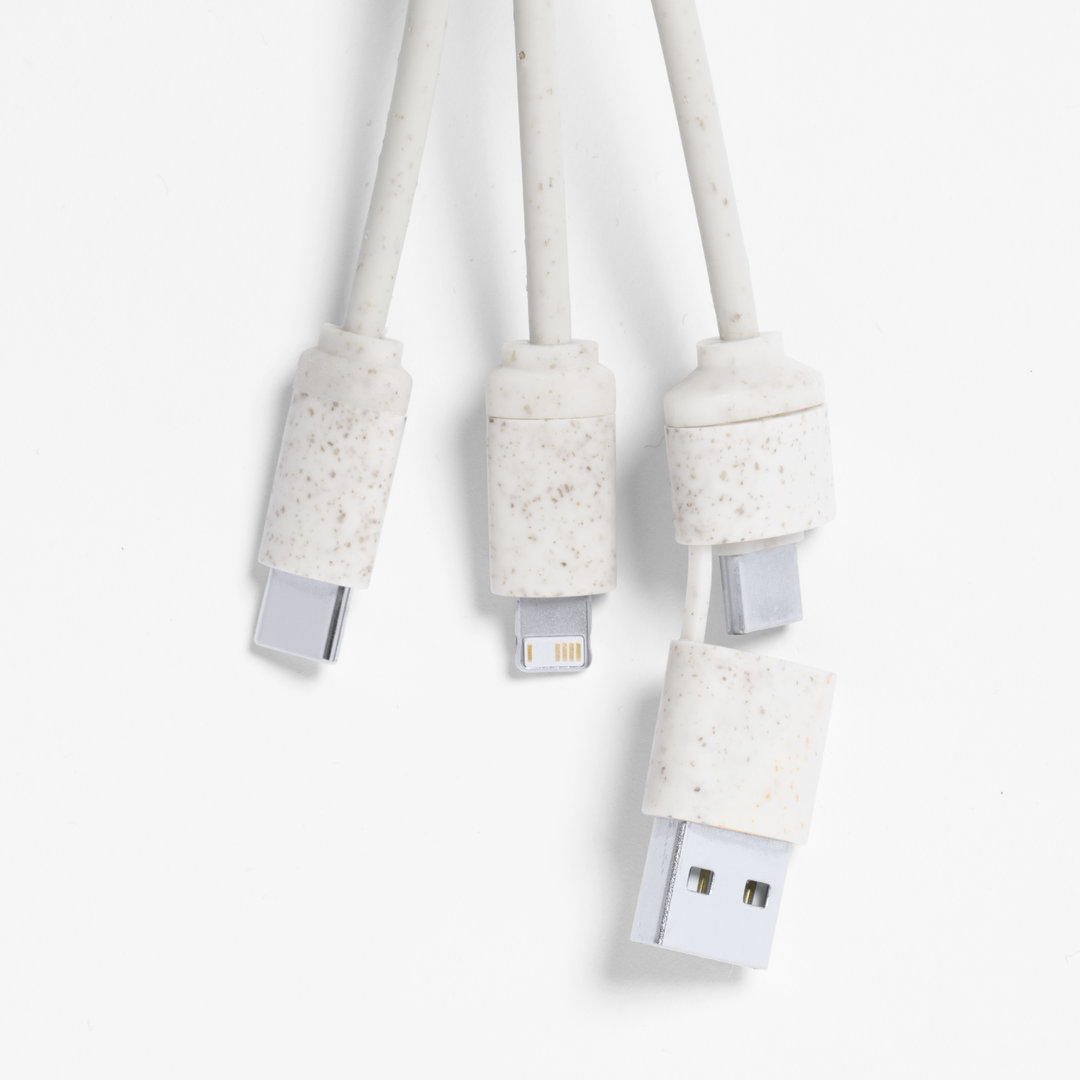 Cable cargador personalizado Dumof de caña de trigo con anilla