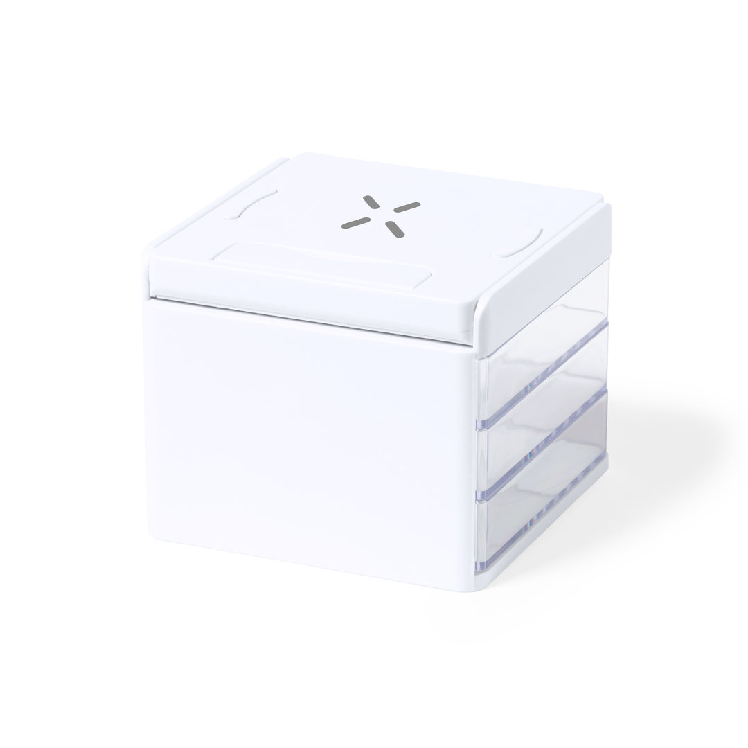 Cargador personalizado organizador Macky inalámbrico 10W con compartimentos - Tecnología - Regalo Promocional Personalizado - vista alternativa