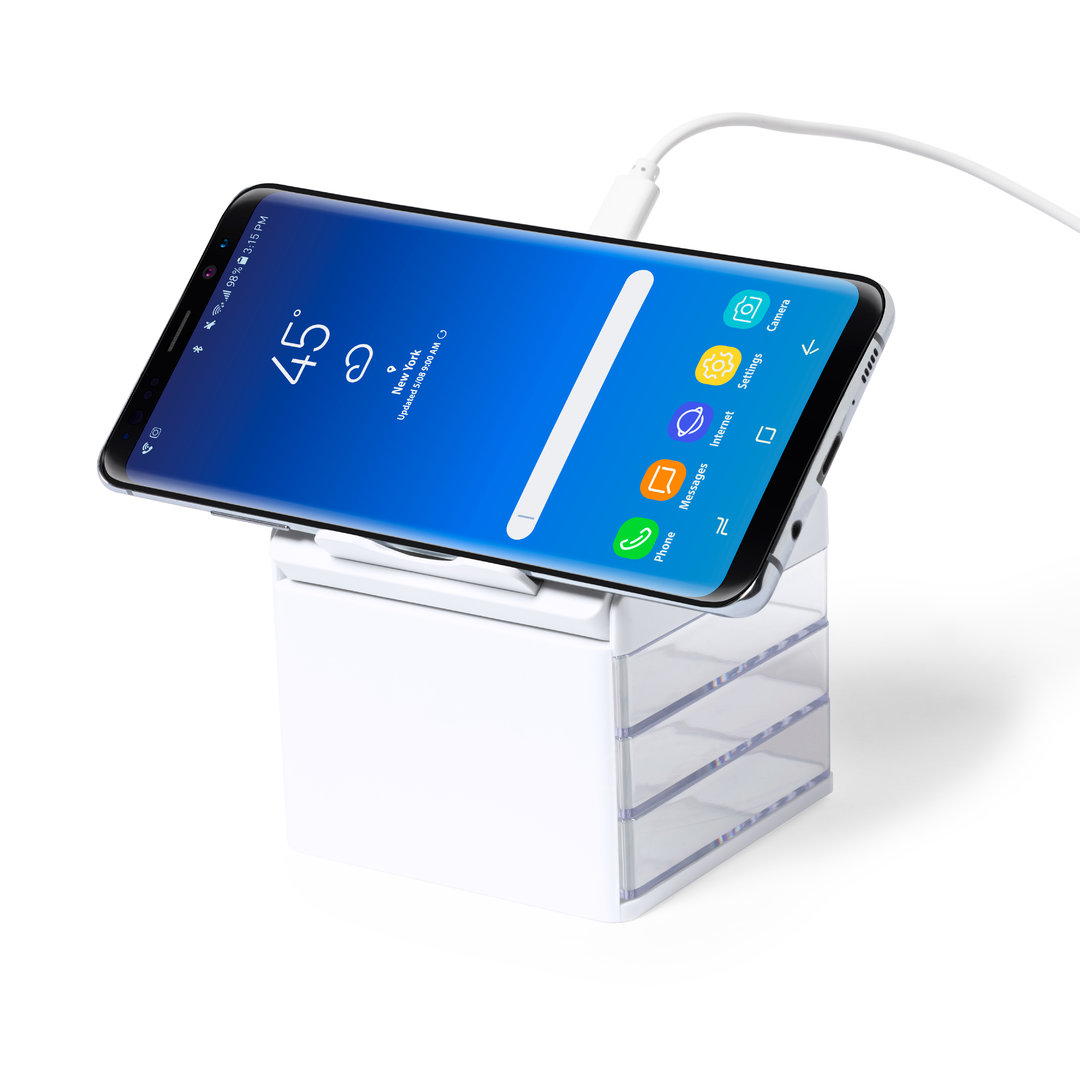 Cargador personalizado organizador Macky inalámbrico 10W con compartimentos - Tecnología - Regalo Promocional Personalizado - imagen 3