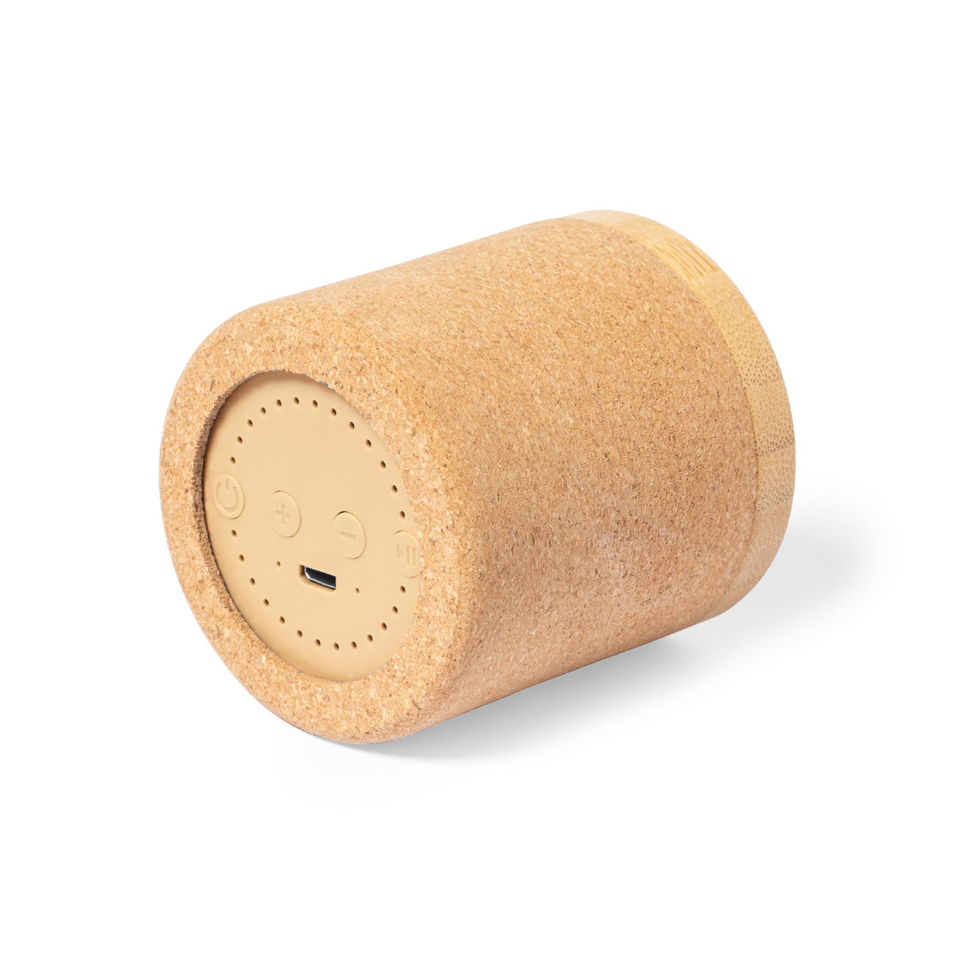 Altavoz Mirintex corcho natural con rejilla bambú - Tecnología - Regalo Promocional Personalizado - vista alternativa