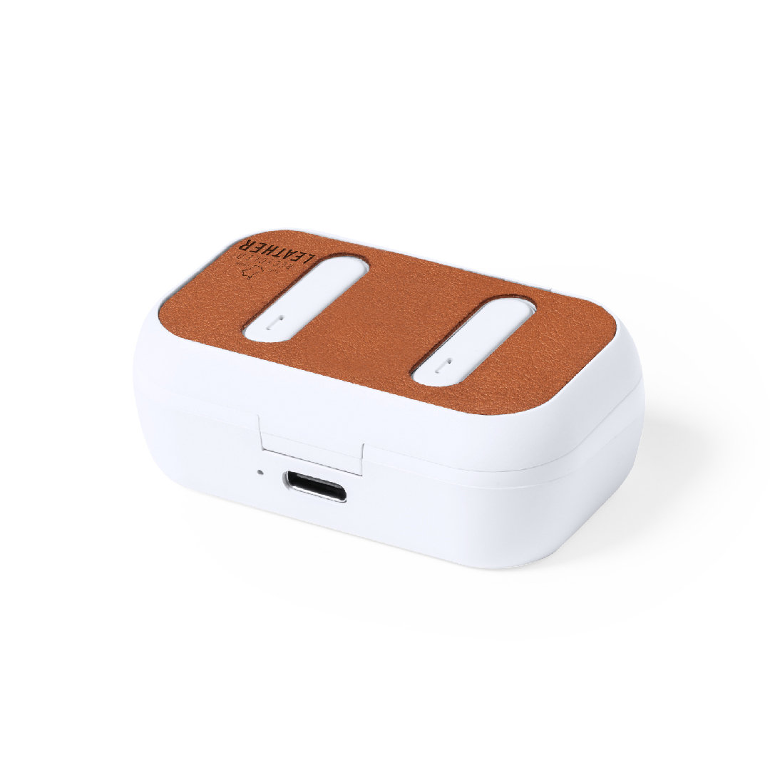 Auriculares Shizar RCS RABS cuero reciclado certificado - Tecnología - Regalo Promocional Personalizado - vista alternativa