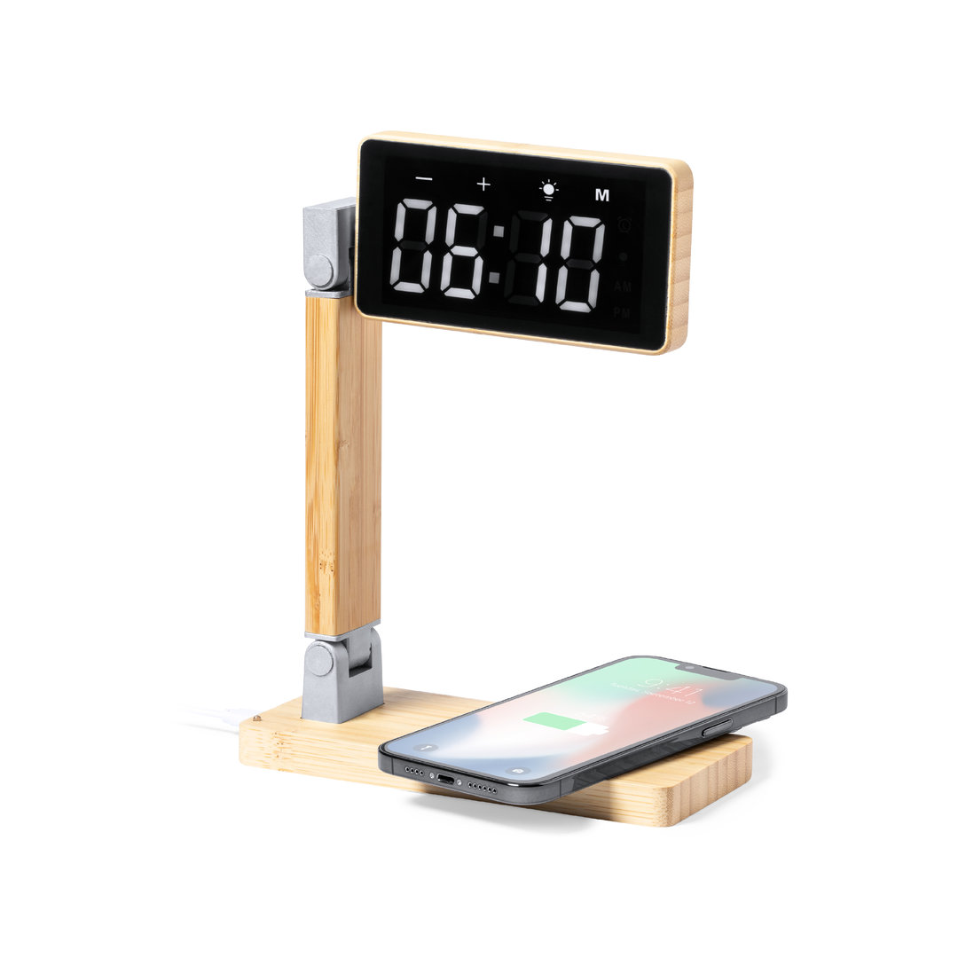 Reloj multifunción personalizado Edres táctil plegable de bambú 15W - Tecnología - Regalo Promocional Personalizado - imagen 4