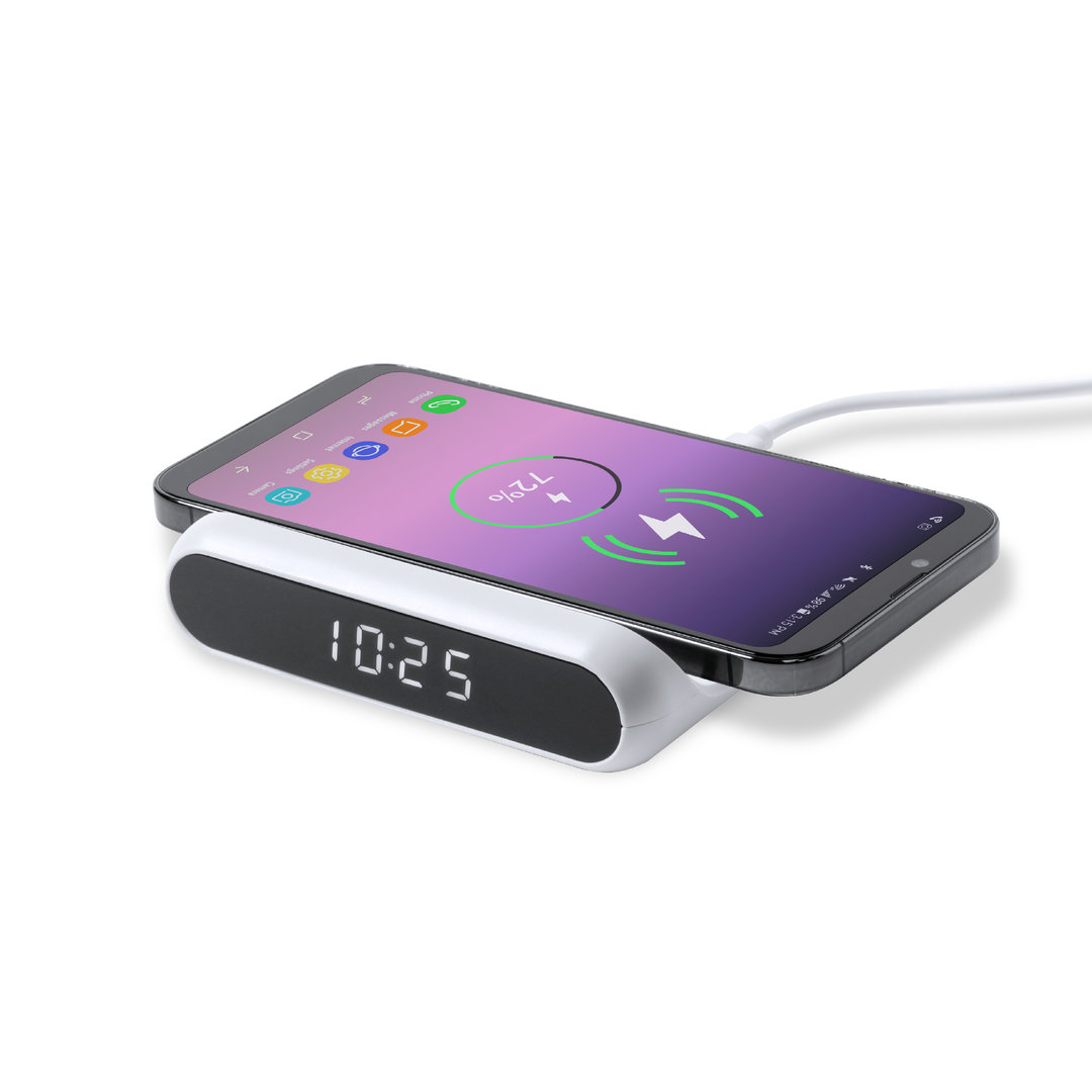 Reloj multifunción personalizado Thumal con carga inalámbrica 10W