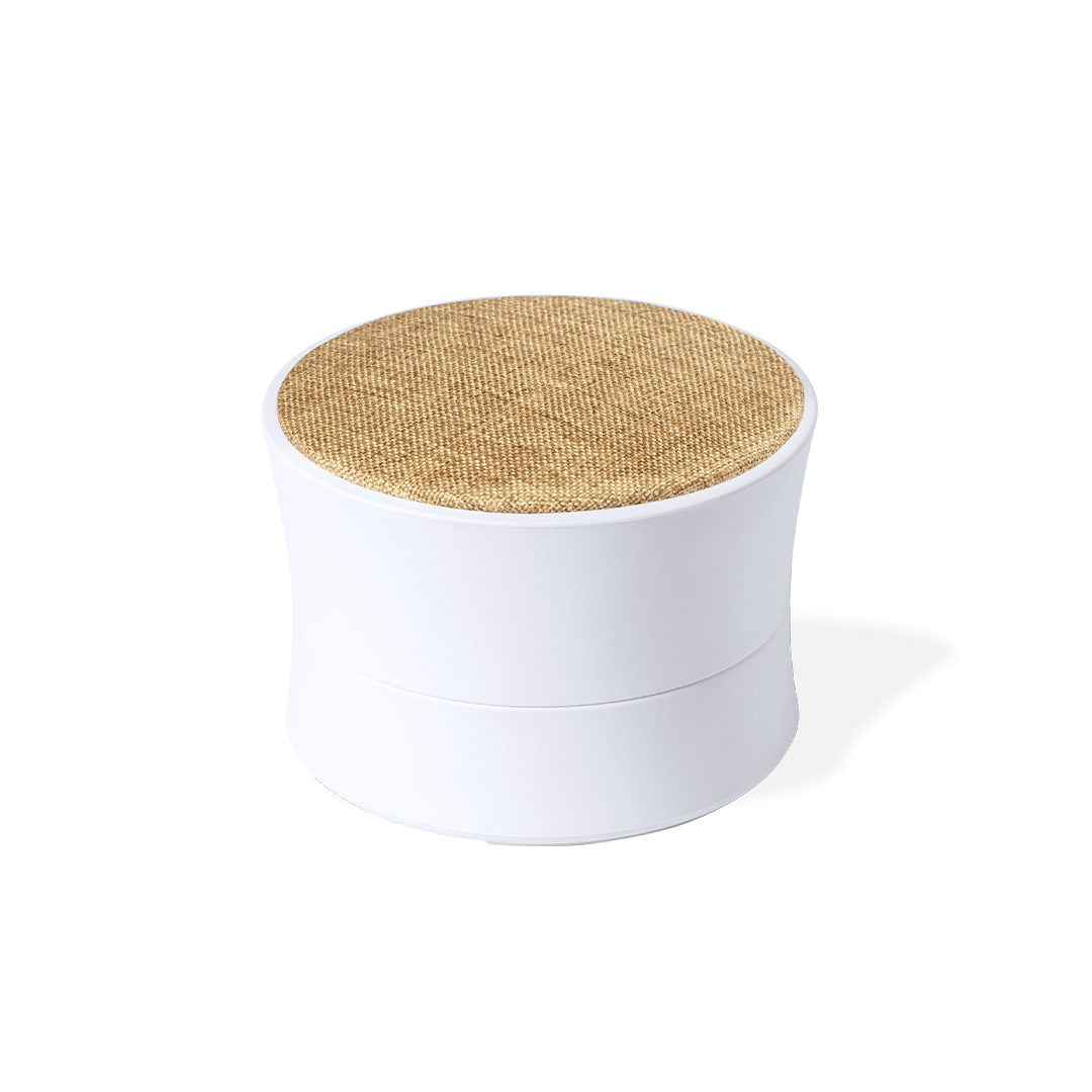 Altavoz Rumok ABS blanco con rejilla poliéster