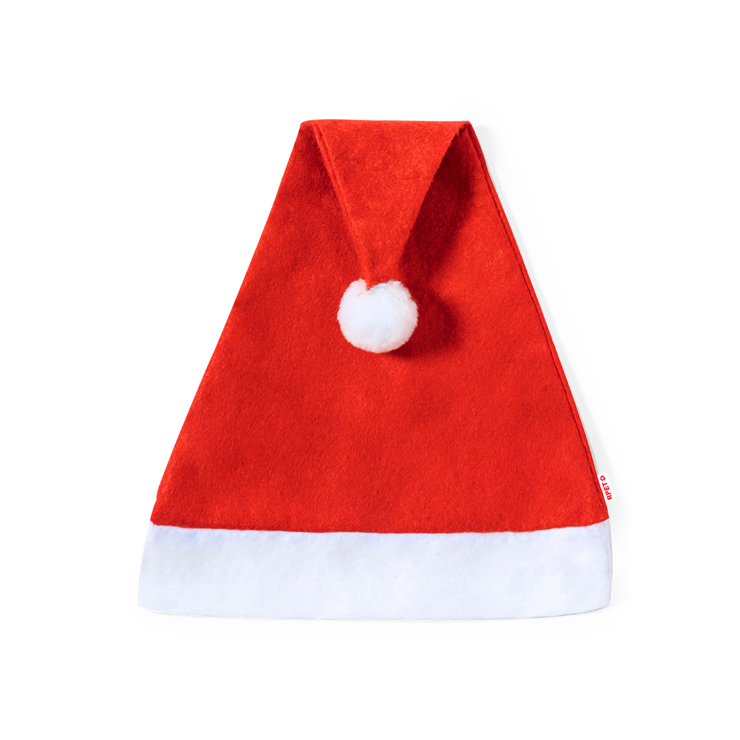 Gorro personalizado Papá Noel Coyfel de RPET con banda y pompón blanco - Navidad - Regalo Promocional Personalizado - vista alternativa