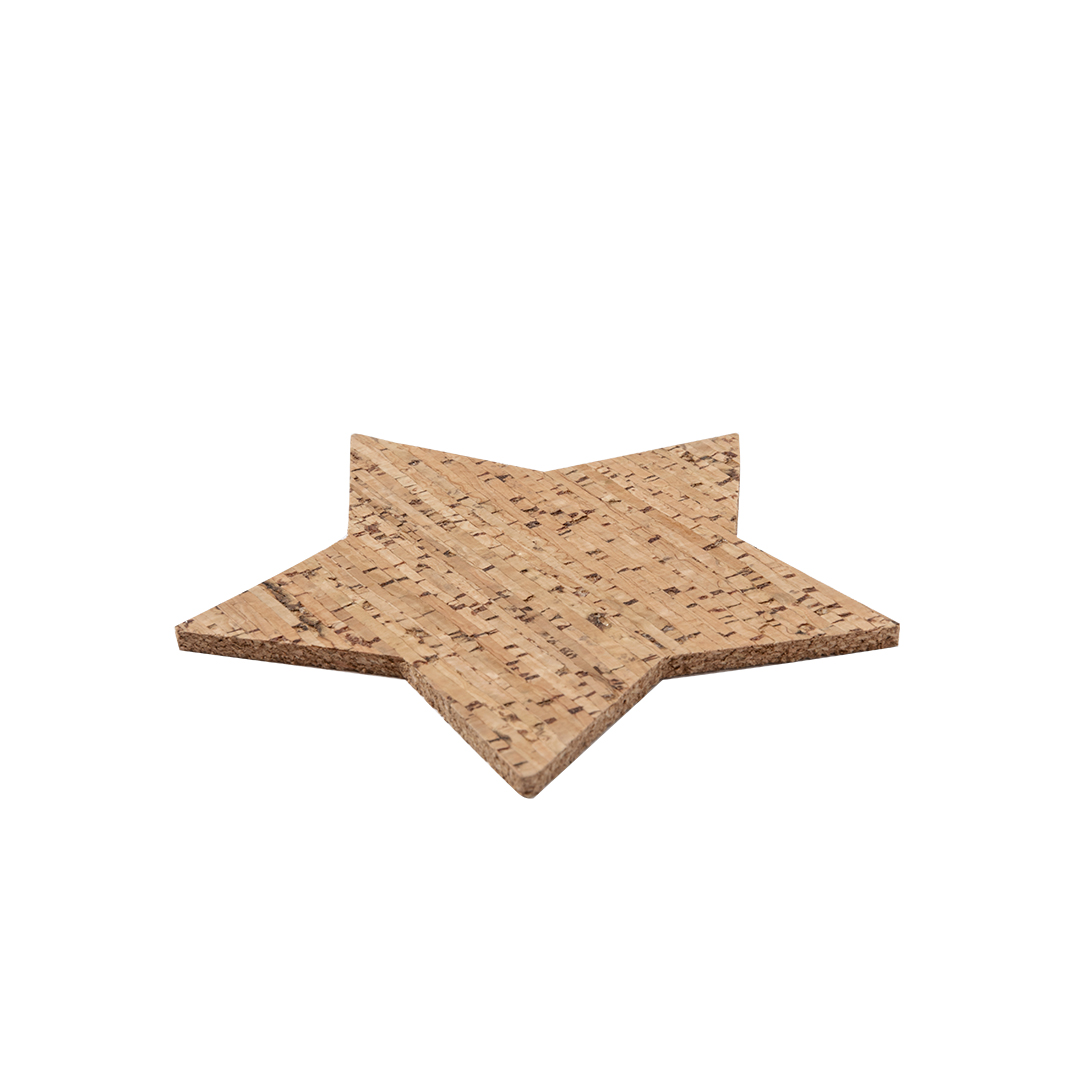 Set de posavasos personalizado Danop de corcho natural en forma de estrella - Otros accesorios bodega - Regalo Promocional Personalizado - vista alternativa