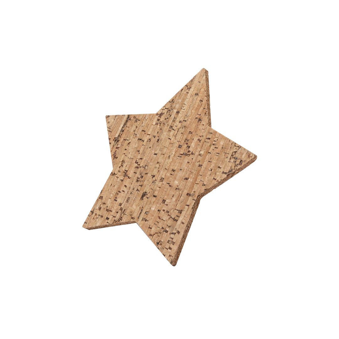 Set de posavasos personalizado Danop de corcho natural en forma de estrella - Otros accesorios bodega - Regalo Promocional Personalizado - imagen 3