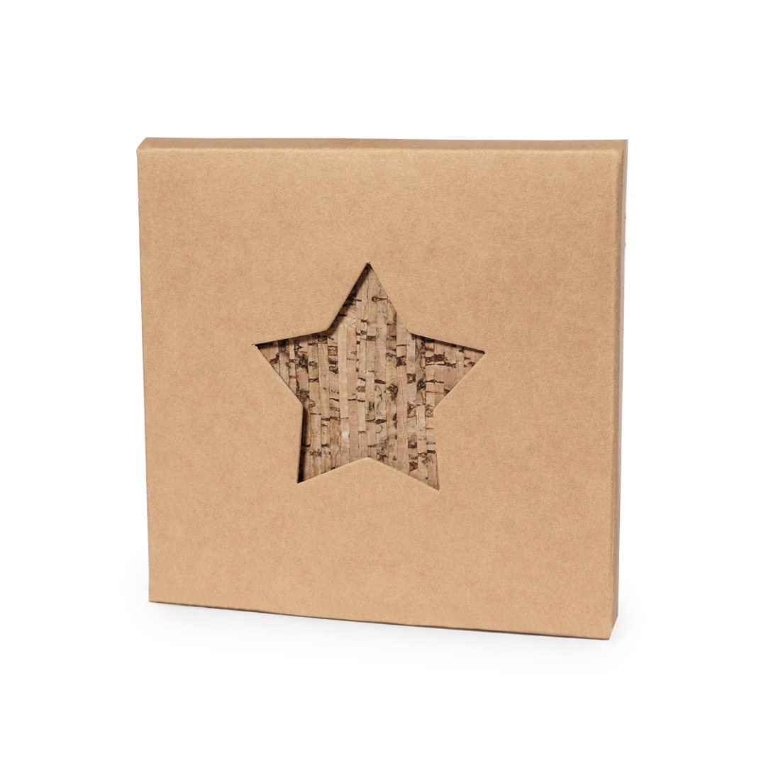 Set de posavasos personalizado Danop de corcho natural en forma de estrella - Otros accesorios bodega - Regalo Promocional Personalizado - imagen 4
