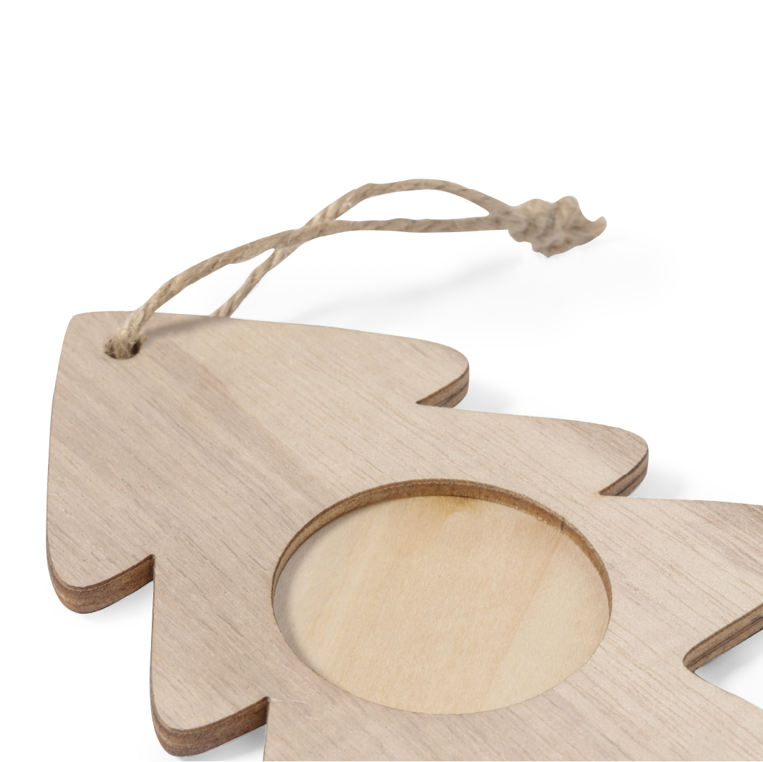 Adorno Portafotos Jorik navideño de madera con 3 diseños diferentes