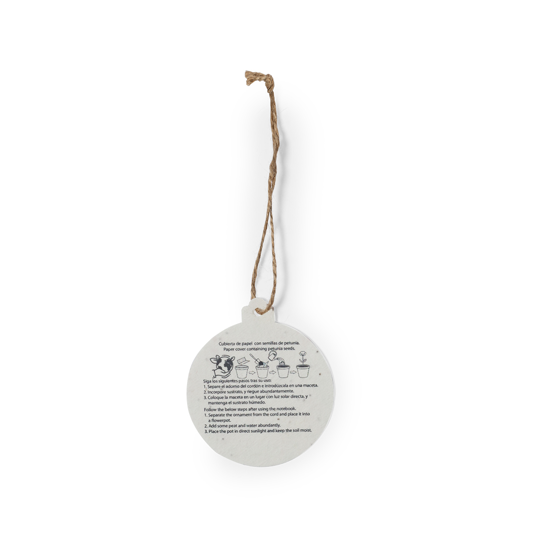 Adorno Semillas Boster navideño y sostenible con semillas de petunia - Navidad - Regalo Promocional Personalizado - imagen 3