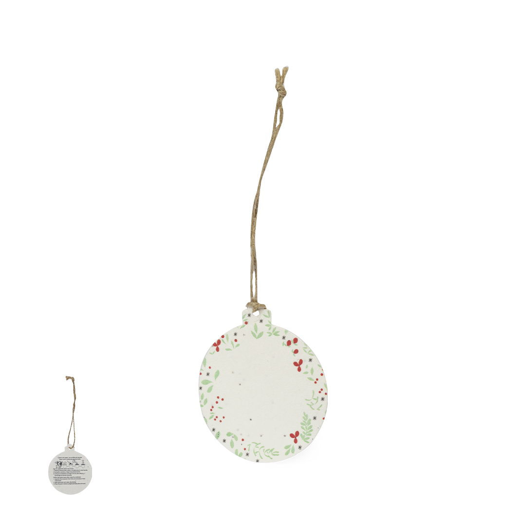 Adorno Semillas Boster navideño y sostenible con semillas de petunia - Navidad - Regalo Promocional Personalizado