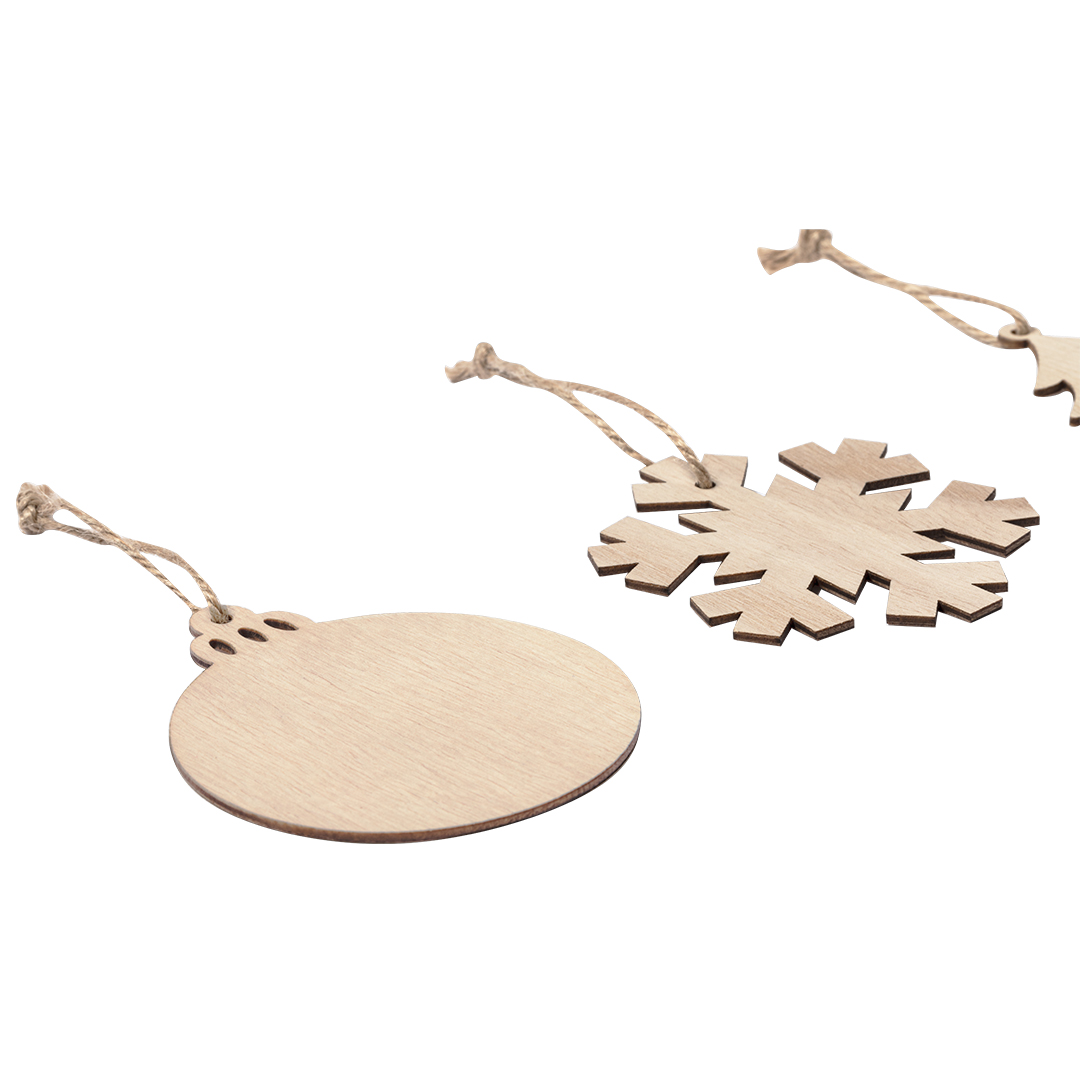 Adorno Fultom navideño de madera natural disponible en 4 diseños - Navidad - Regalo Promocional Personalizado - vista alternativa