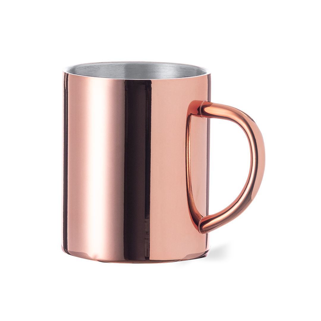 Taza de acero inox personalizada Belon de 280ml con recubrimiento de cobre