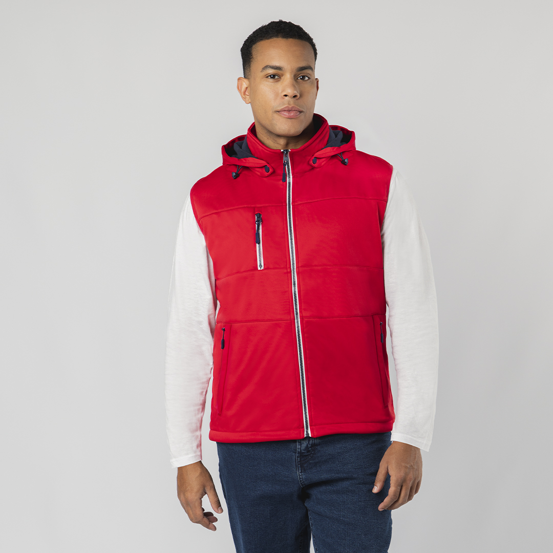Chaleco personalizado Seldon de soft shell 300g con capucha desmontable - Ropa y accesorios - Regalo Promocional Personalizado