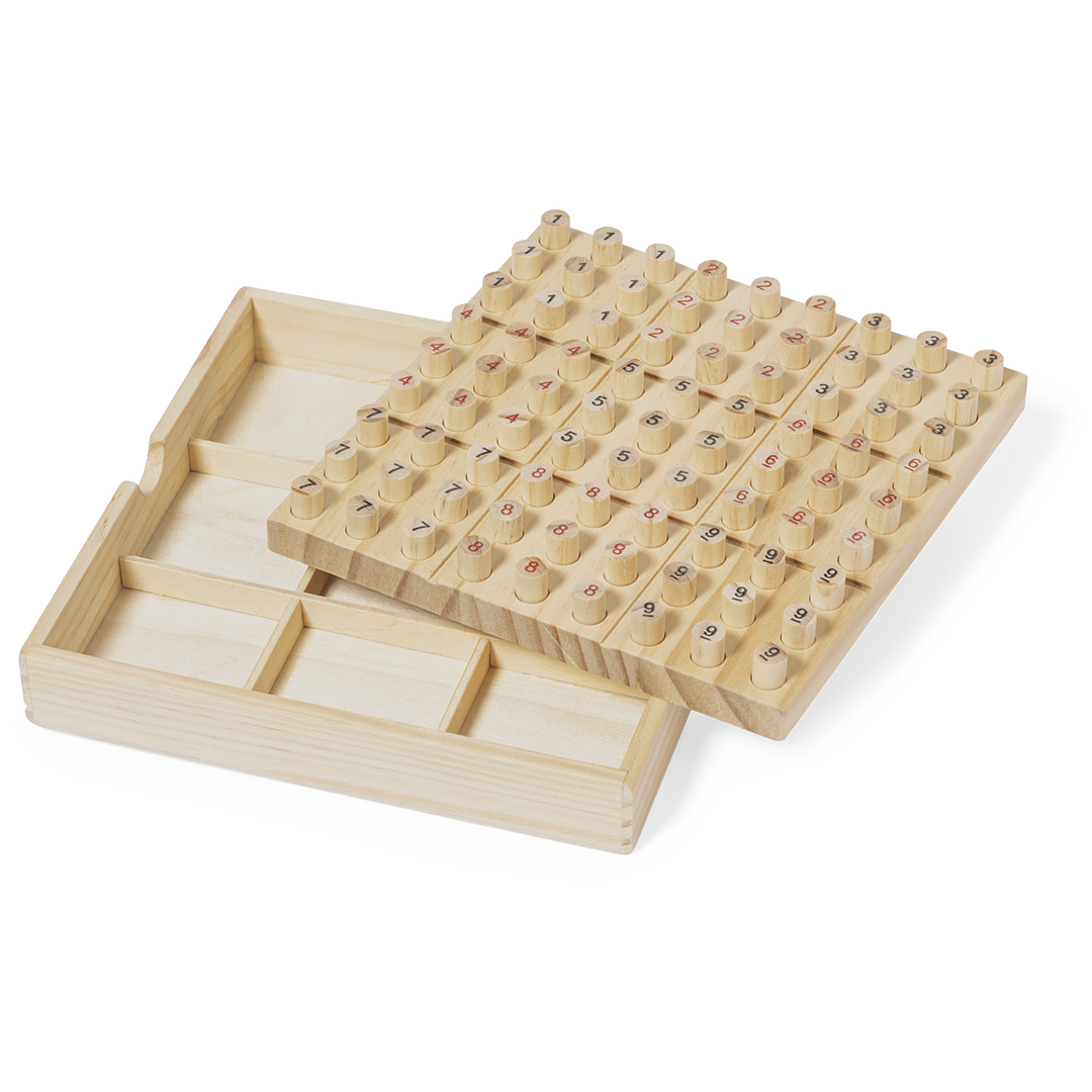 Juego de habilidad personalizado Sudoku de madera con 81 fichas numeradas