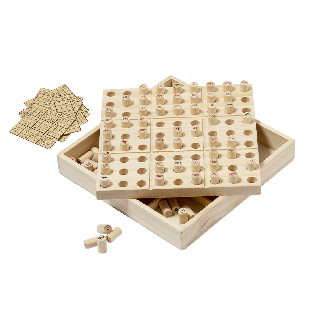 Juego de habilidad personalizado Sudoku de madera con 81 fichas numeradas - Niños y Juegos - Regalo Promocional Personalizado