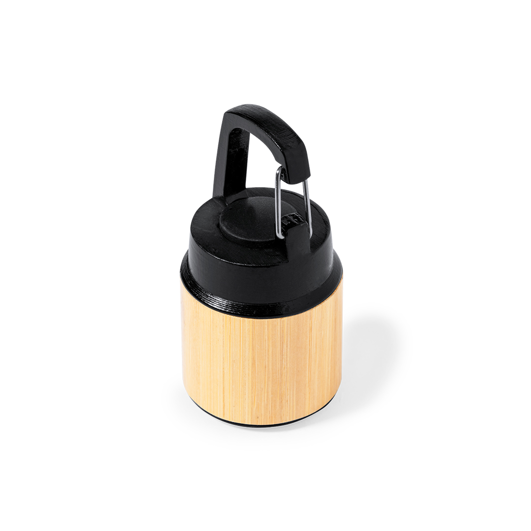 Linterna personalizada Gus de bambú con mosquetón de transporte - Linternas personalizadas - Regalo Promocional Personalizado - vista alternativa