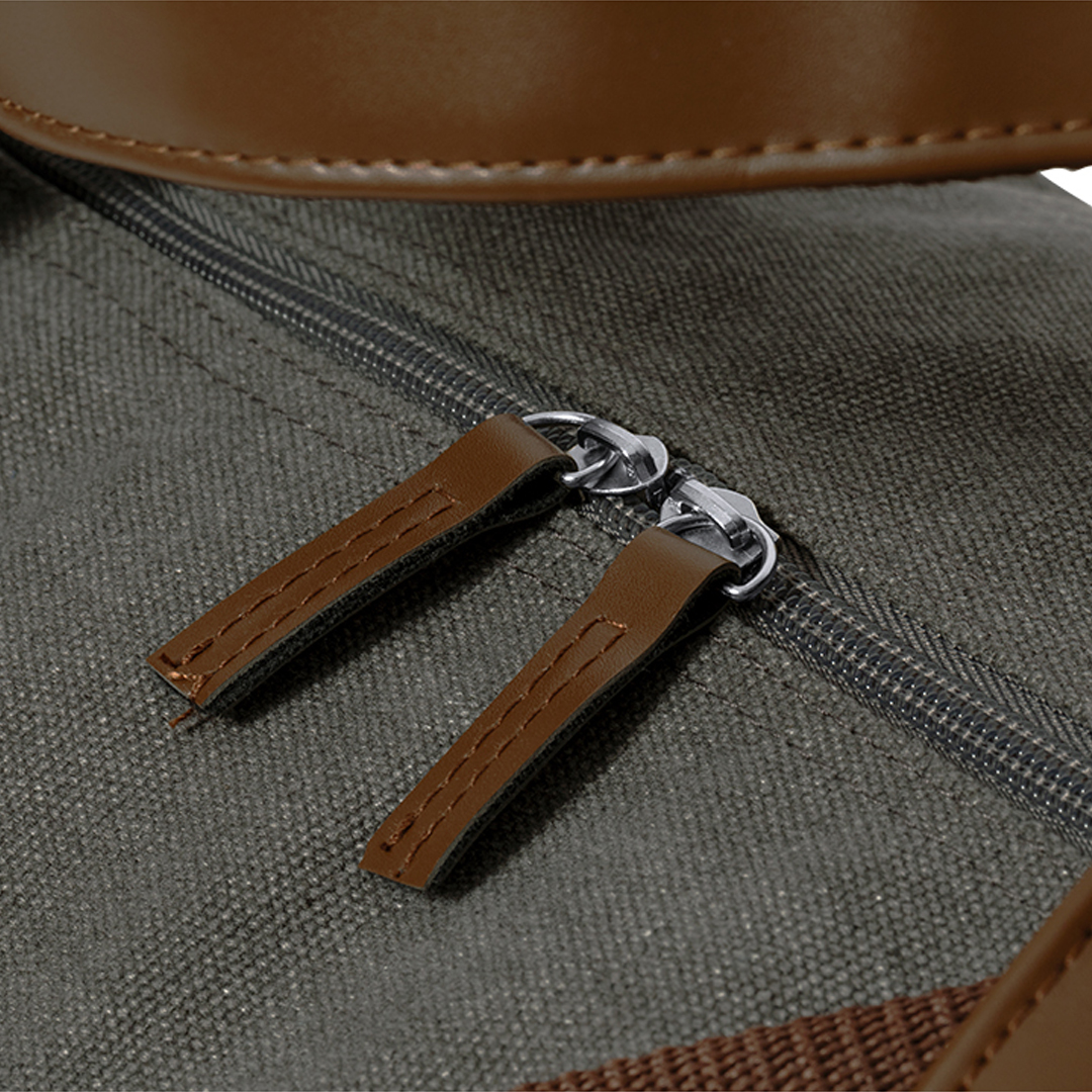Bolso personalizado Sharyl de canvas 475g/m2 con asas de polipiel - Viaje - Regalo Promocional Personalizado - vista alternativa