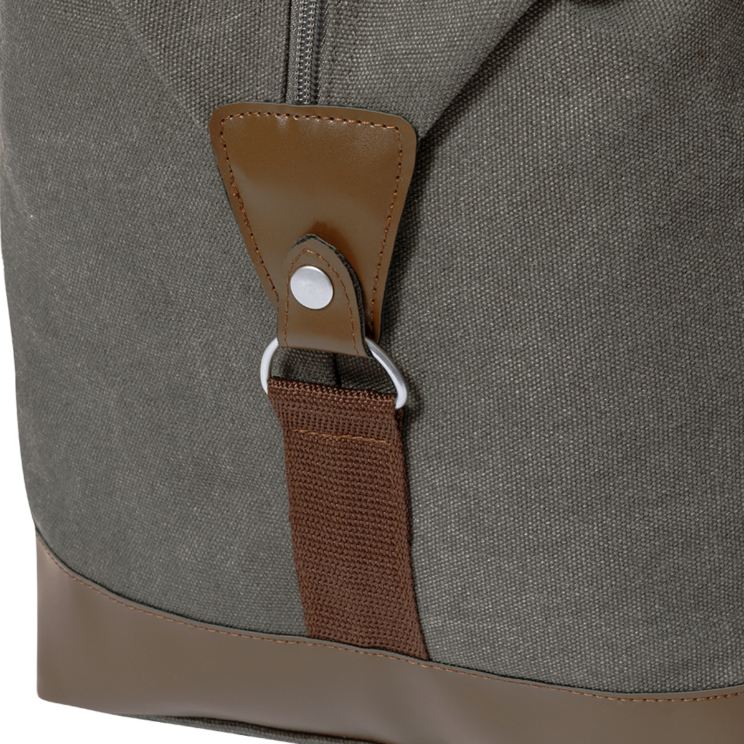Bolso personalizado Sharyl de canvas 475g/m2 con asas de polipiel - Viaje - Regalo Promocional Personalizado - imagen 3
