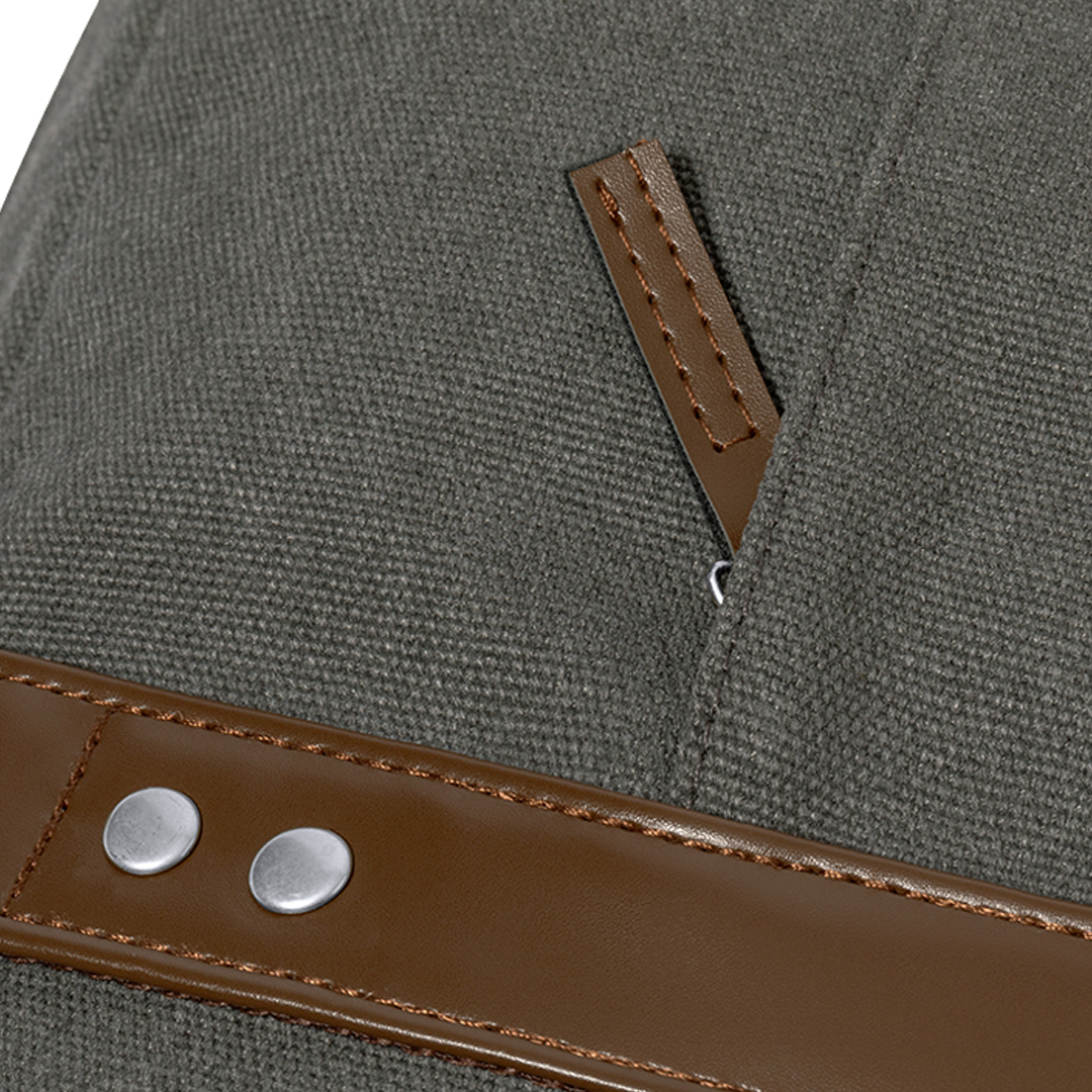 Portadocumentos bandolera personalizado Tramez de canvas 475g/m2 gris con laptop 15"