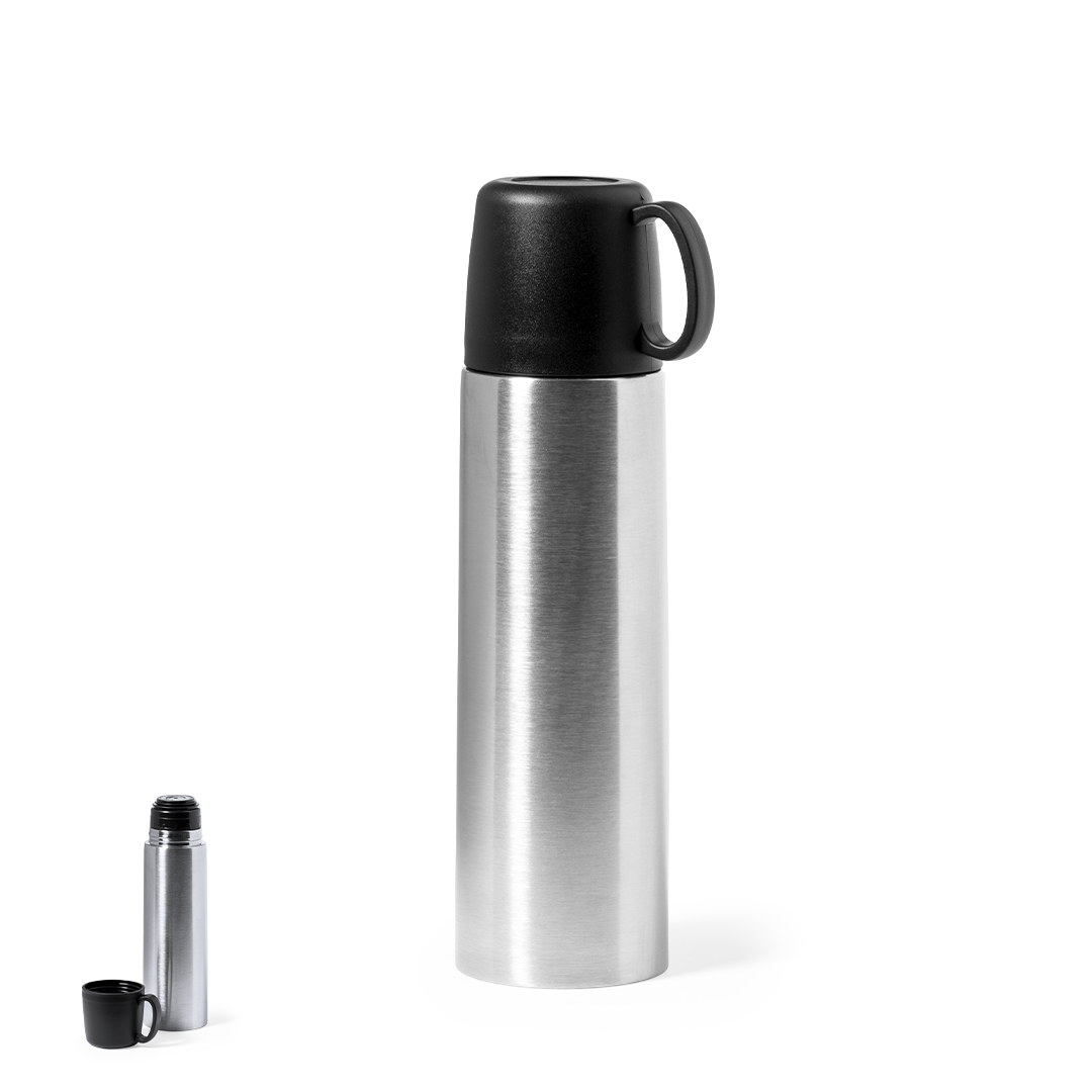 Termo personalizado Tibber de acero inoxidable con taza de 500ml - Termos personalizados - Regalo Promocional Personalizado