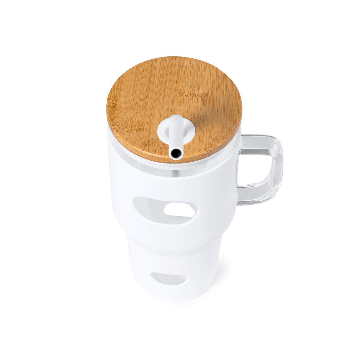 Tarro personalizado Namun de cristal de 1,1l con tapa de bambú - Tazas y botellas - Regalo Promocional Personalizado - vista alternativa
