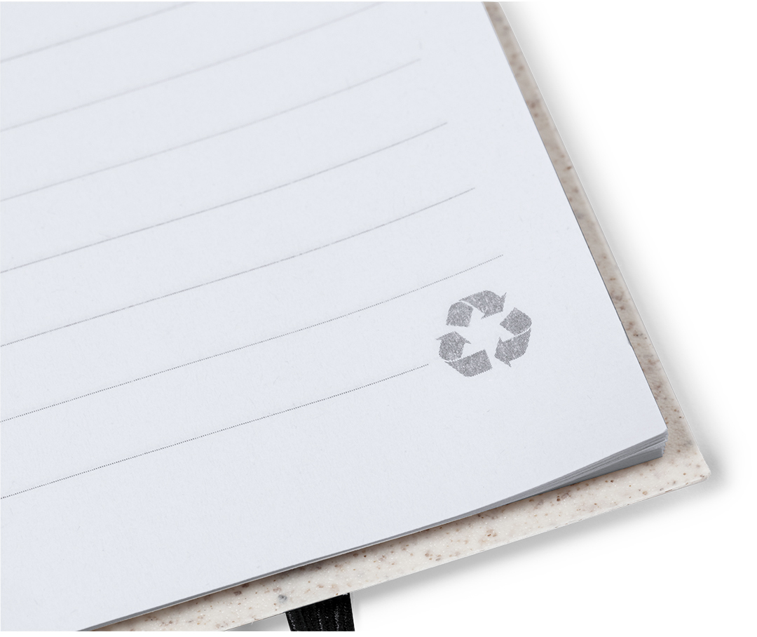 Libreta personalizada Fanny compacta de caña de trigo con bolígrafo - Oficina - Regalo Promocional Personalizado - imagen 3