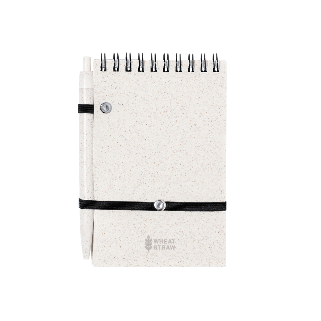 Libreta personalizada Fanny compacta de caña de trigo con bolígrafo - Oficina - Regalo Promocional Personalizado - imagen 4