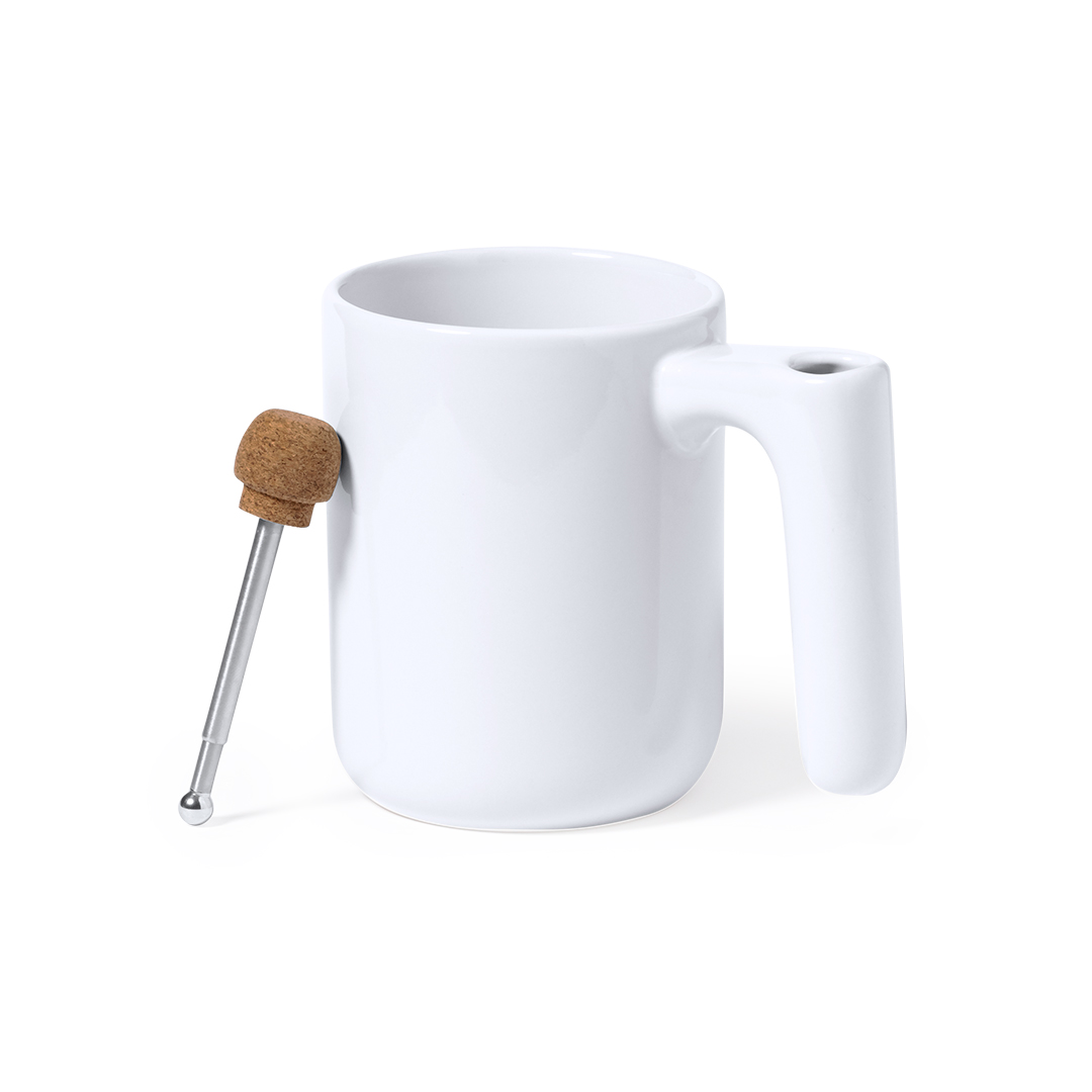 Taza de cerámcia personalizada Beverly de 500ml con agitador extensible - Tazas y vasos personalizados - Regalo Promocional Personalizado - imagen 7