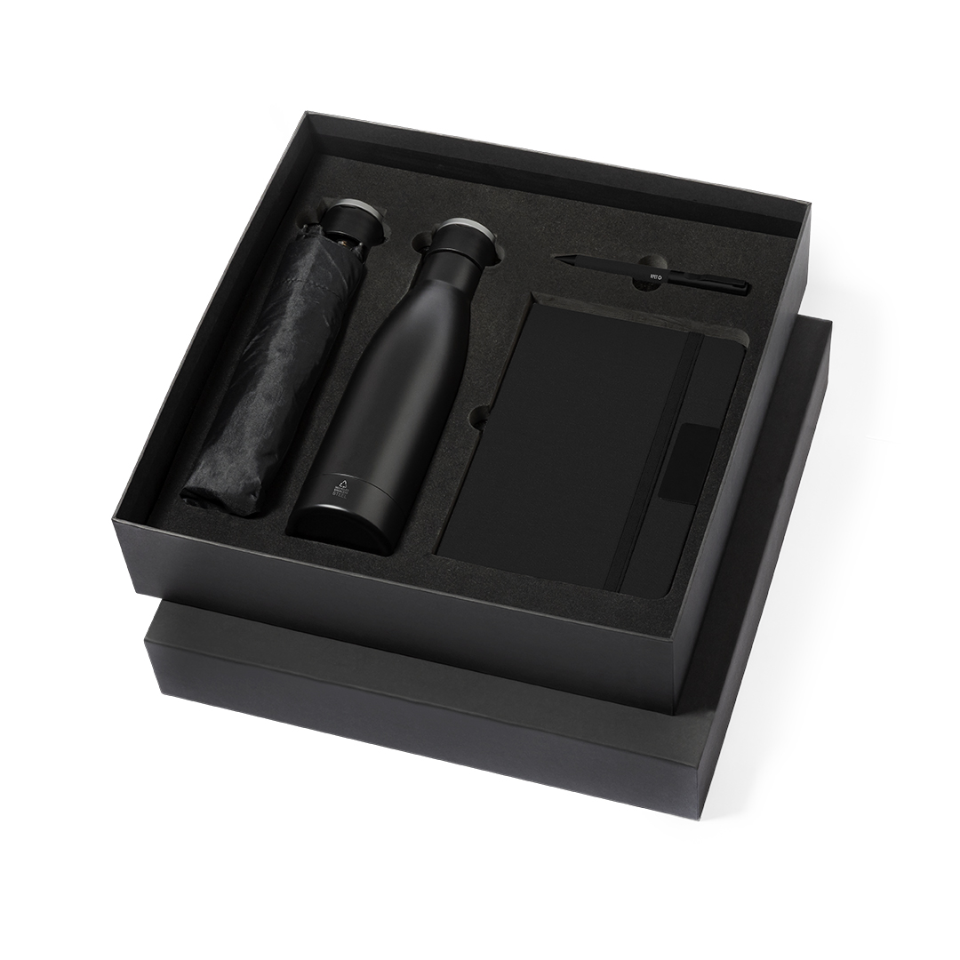 Set personalizado Gregory premium acero reciclado con paraguas RPET - Tazas y botellas - Regalo Promocional Personalizado - imagen 5