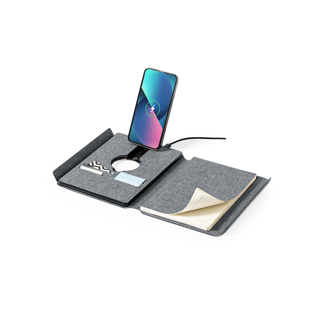 Bloc personalizado Multifunción Morrison en RPET con cargador dual y batería 5000mAh - Tecnología - Regalo Promocional Personalizado - imagen 4