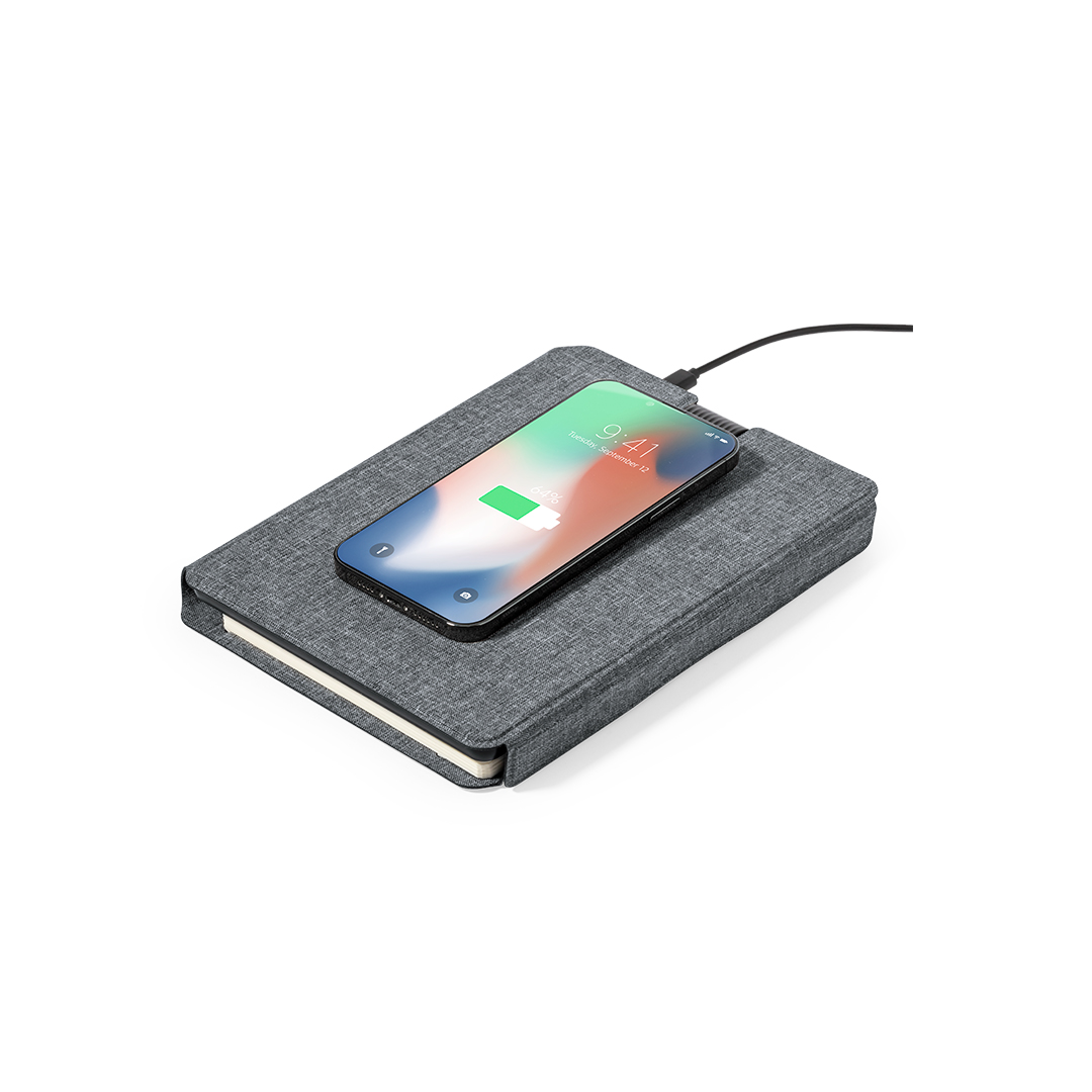 Bloc personalizado Multifunción Morrison en RPET con cargador dual y batería 5000mAh - Tecnología - Regalo Promocional Personalizado - imagen 5