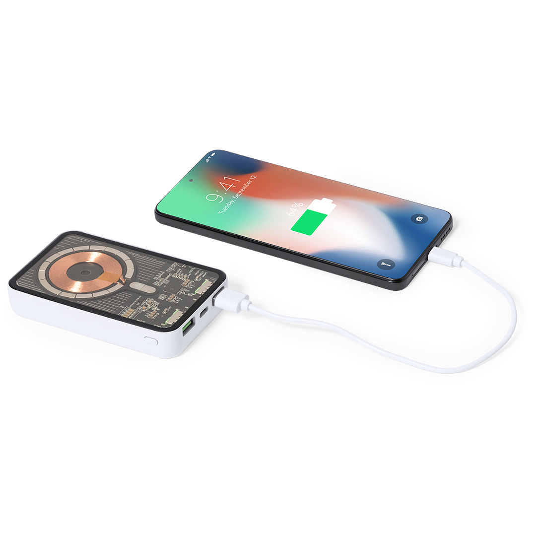 Power Bank personalizado Bramson de 5000mAh transparente MagSafe inalámbrica - Tecnología - Regalo Promocional Personalizado - vista alternativa