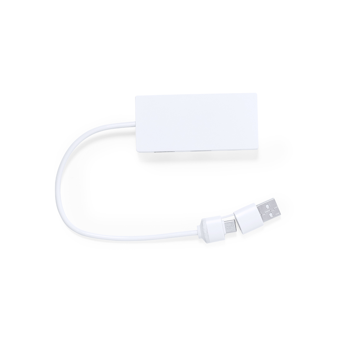 Puerto USB personalizado Hevan transparente con diseño distintivo - Tecnología - Regalo Promocional Personalizado - vista alternativa