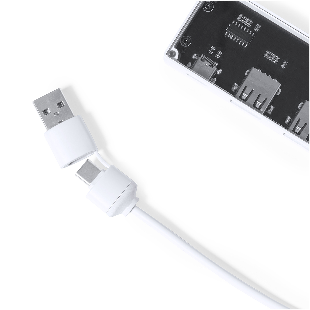 Puerto USB personalizado Hevan transparente con diseño distintivo - Tecnología - Regalo Promocional Personalizado - imagen 3
