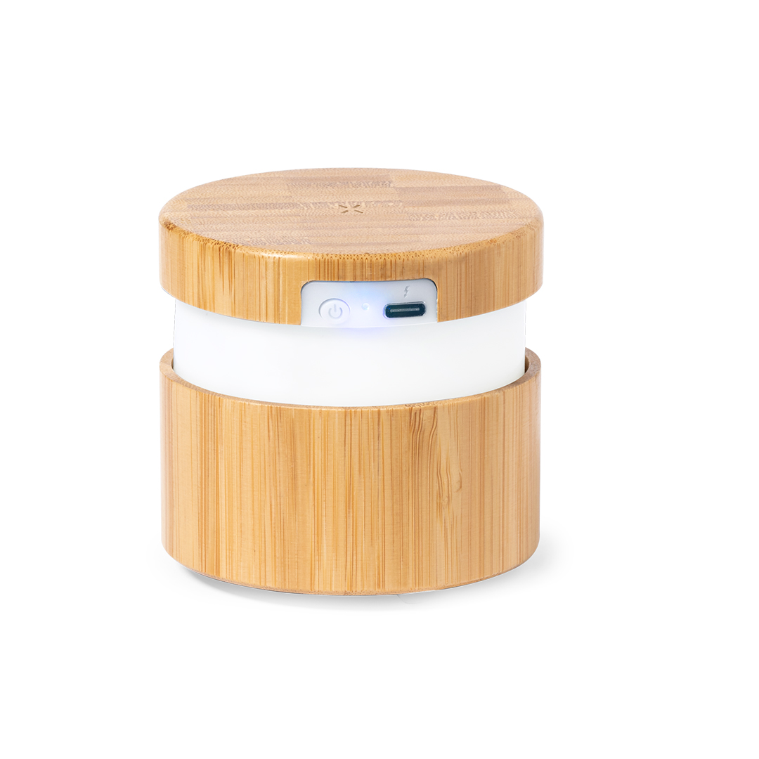 Lámpara multifunción personalizada Sheilax de bambú con Bluetooth 5.0